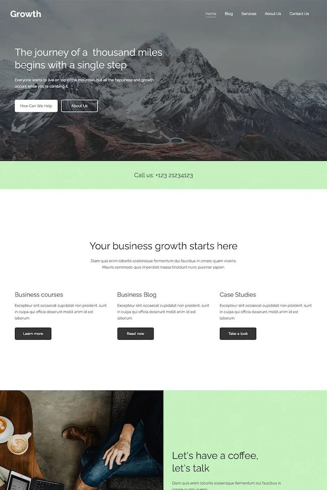 Plantilla de Negocios para página web